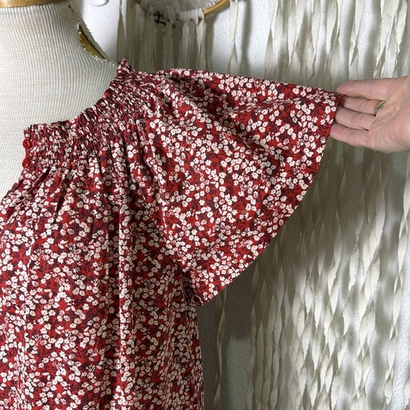 Apiece Apart Deia Mini Dress in Mango Bouquet Size XS - Picture 3 of 9